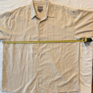Bruno Men's Sueded Microfiber Tan Button-Up Shirt Size 4XLT